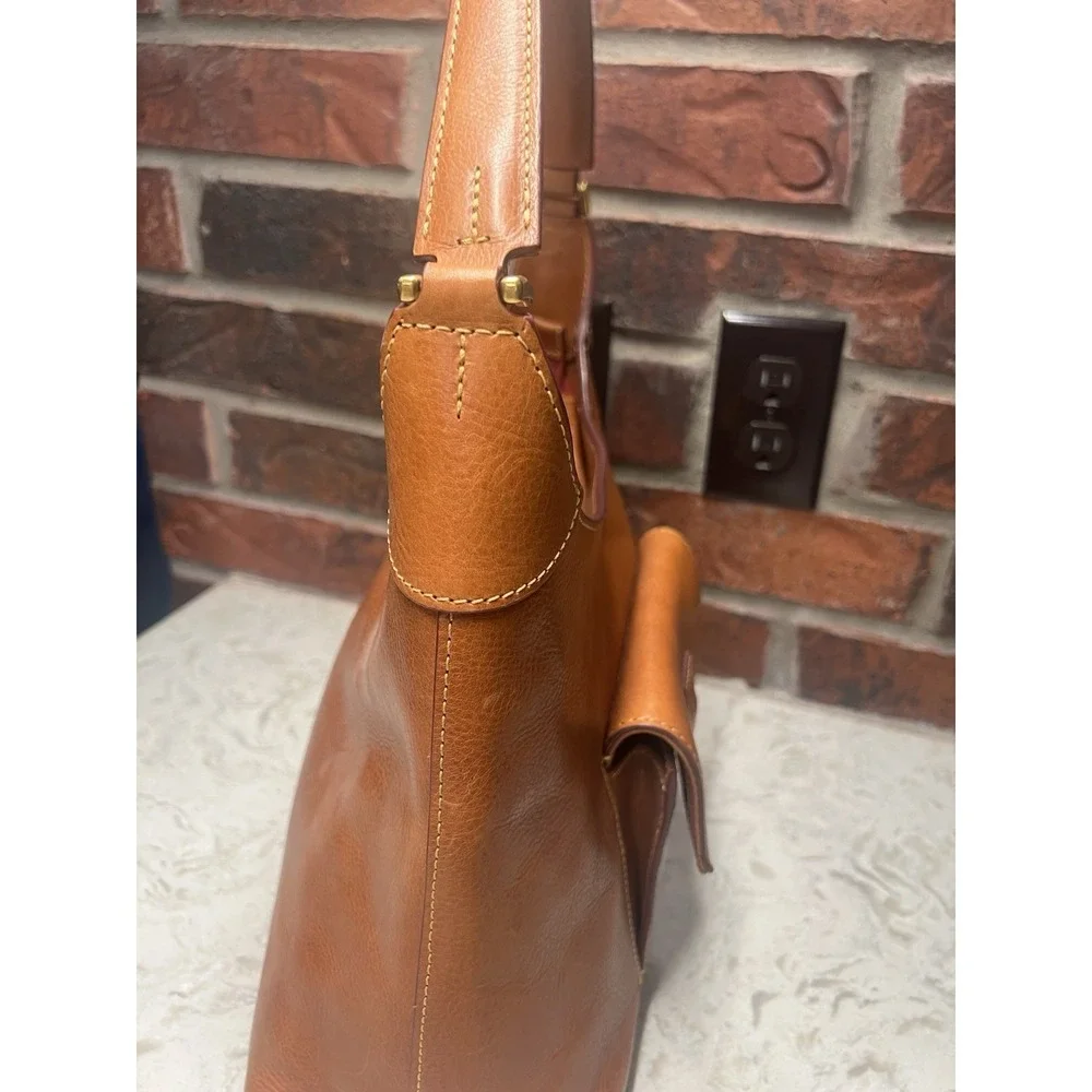 Dooney & Bourke Florentine Hobo Shoulder Bag Leather Womens Brown